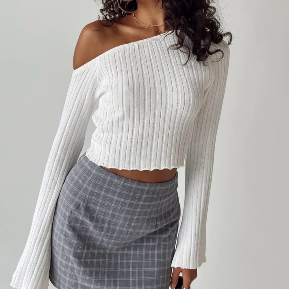 Princess Polly - Santorini Knit Top Ivory - Size S